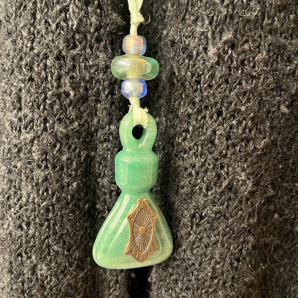 Renee Rayne Green Serpentine Pendant Necklace